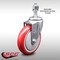 Service Caster 5 Inch SS Red Polyurethane Wheel Swivel 12mm Threaded Stem Caster SCC SCC-SSTS20S514-PPUB-RED-M1215 - alternate 2